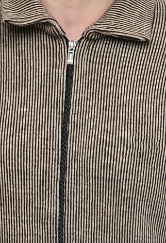 Image of MANRA MANRA Men Zipper Thick Fabric Woolen Winterwear Full Sleeve Collar with Side Pockets Jacket /Sweater