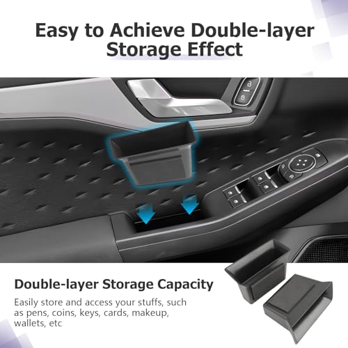 Image of LUWU 2026 Escape Accessories Door Tray Organizer Compatible with Escape Accessories 2020-2024 2025 2026 Door Side Storage Box Organizer Tray Insert Tray Phone Holder Coins Box ABS Material Red 2PCS