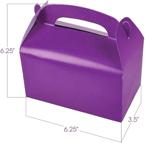 Miniatura 3 de ArtCreativity Cajas surtidas de colores brillantes para dulces, galletas y recuerdos de fiesta, paquete de 12 bonitas cajas de cartón con asas para