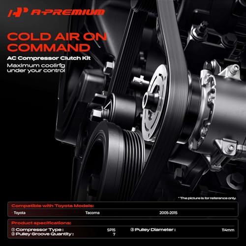 A-Premium Air Conditioner AC Compressor Clutch Kit Compatible with Toyota Tacoma 2005-2015 by A-Premium - Image 2