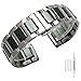 Stainless Steel Ceramic Watch Band Links 18mm/20mm/22mm Watch Wrist Bands Mens Watch Bracelet with Butterfly Buckle