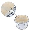 FUNFANG Marching Snare Drum, Maple Wood, White, 14 inch, Professional, Clear Sound, Includes Drum Key, 2 Drum Sticks, Adjustable Strap #1