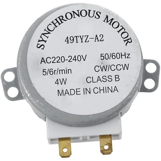 ALGOMAS® Repuesto de motor para plato giratorio de microondas - Compatible con modelos de 220-240V - Entre 5 y 6 vueltas por minuto