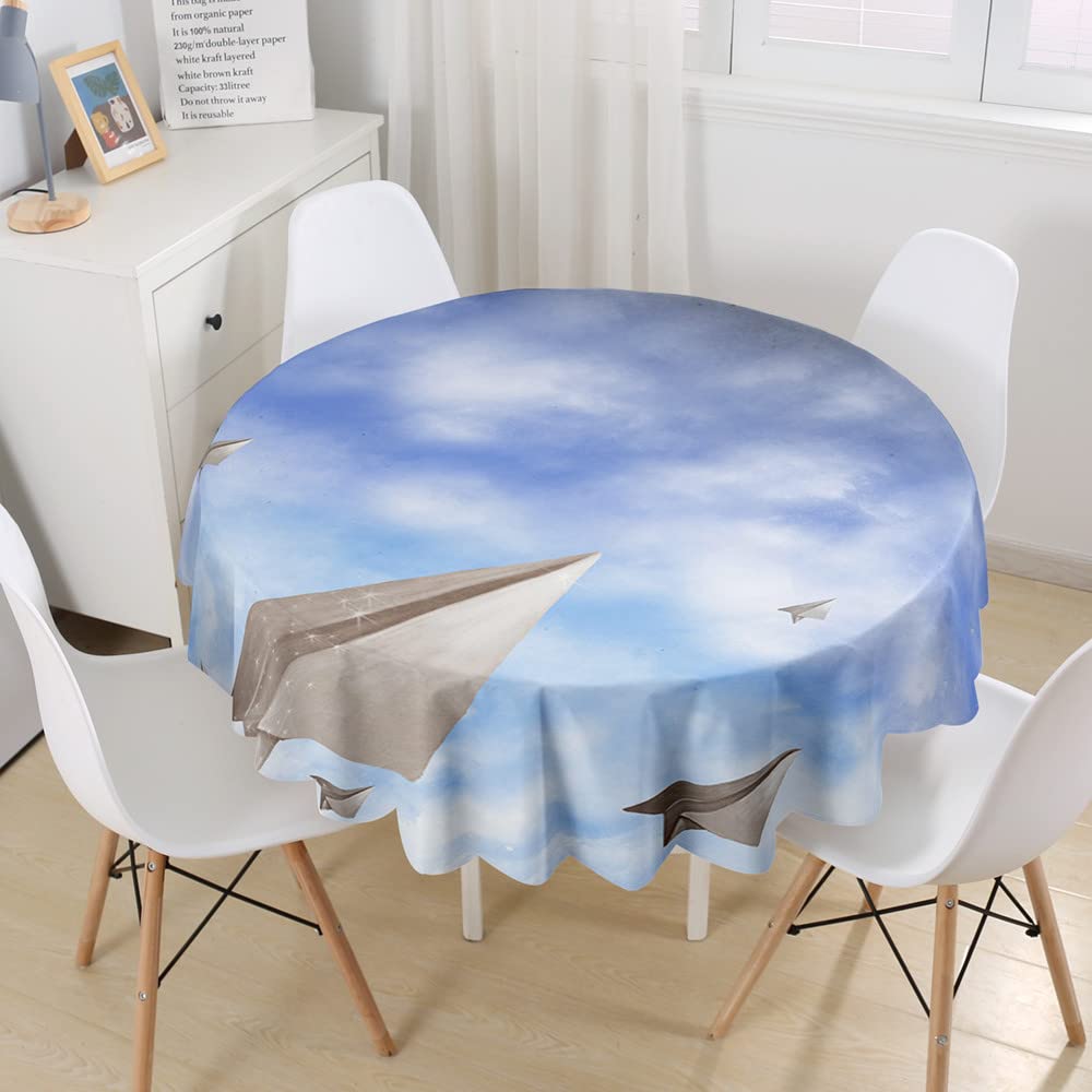 Lukery Nappe Ronde Lavable, Nappe De Table Essuyable Anti-Taches, Surdimensionné Nappe Taille Au Choix, Pour Cuisine, Jardin, Restaurants Décoration (Diamètre 160cm,Rose