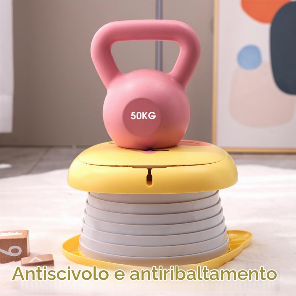 Vasino Portatile per Bambini, Toilette Pieghevole da Viaggio, Vasino Bambini da Viaggio, WC Portatile Bambini Per Indoor, Outdoor con Borsa da Viaggio (Gelb)