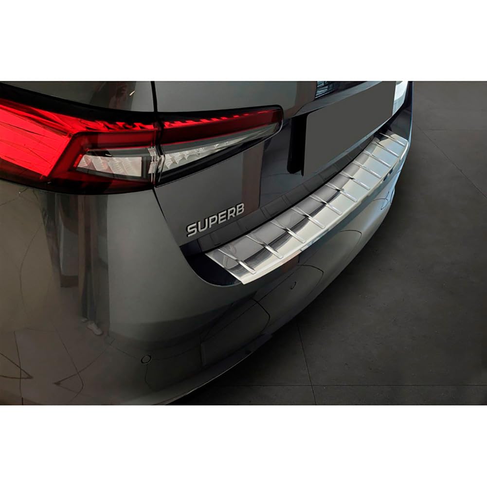 Avisa Edelstahl Heckstoßstangenschutz kompatibel mit Skoda Superb IV Liftback 2024- 'Ribs'