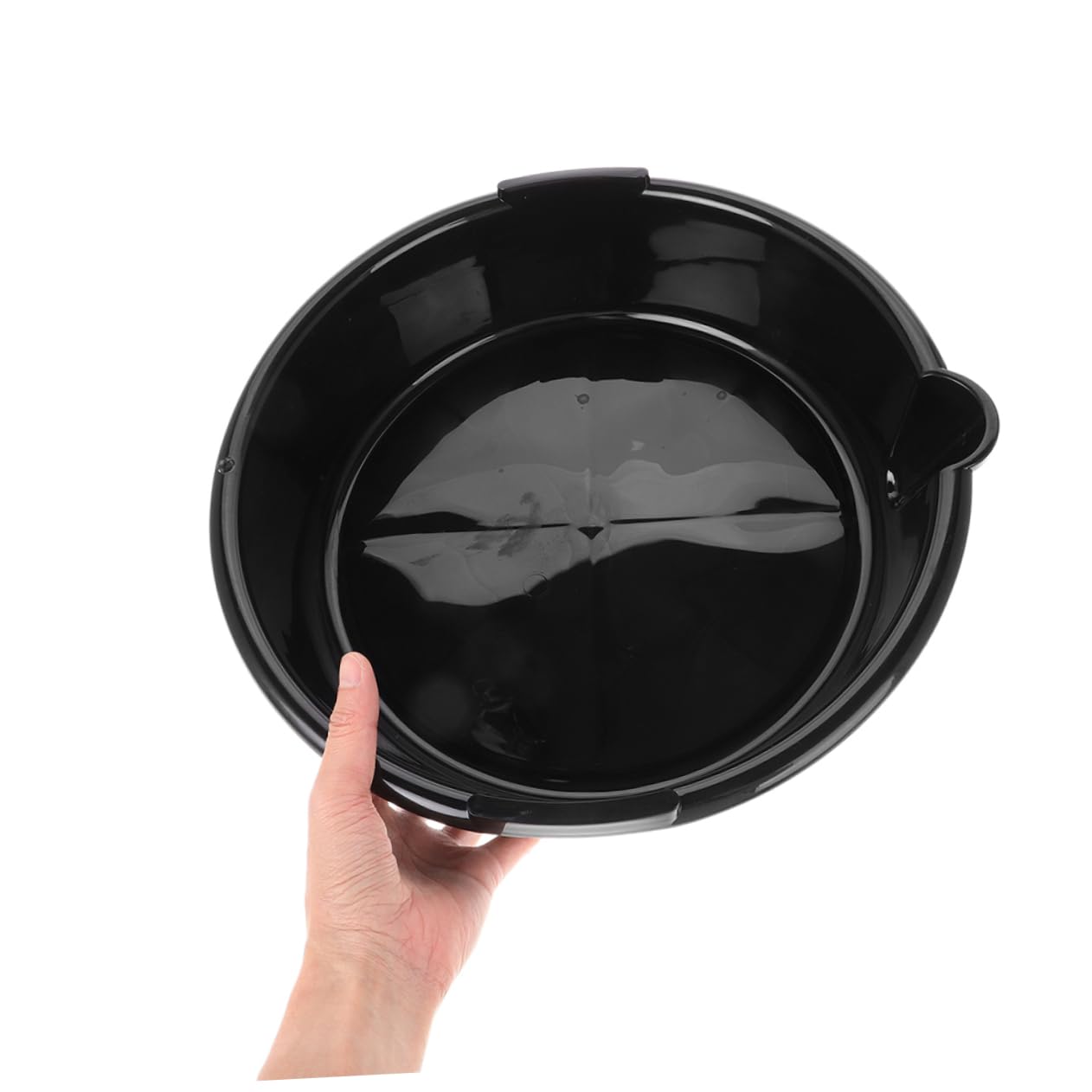 ABOOFAN Lot de 2 Bacs de Vidange D’Huile en Plastique Noir, Anti-éclaboussures, Faciles à Nettoyer, pour Entretien Automobile et Collecte de Fluides