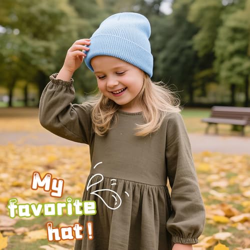 Image of ZOORON Kids Beanie Boys Girls Beanies Children Winter Hats Children Knit Warm Caps Kids Soft Beanie Cap