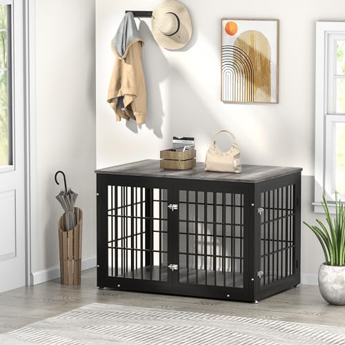 image for rehomerance Rustic Heavy Duty Dog Crate Furniture for Extra Large Dogs