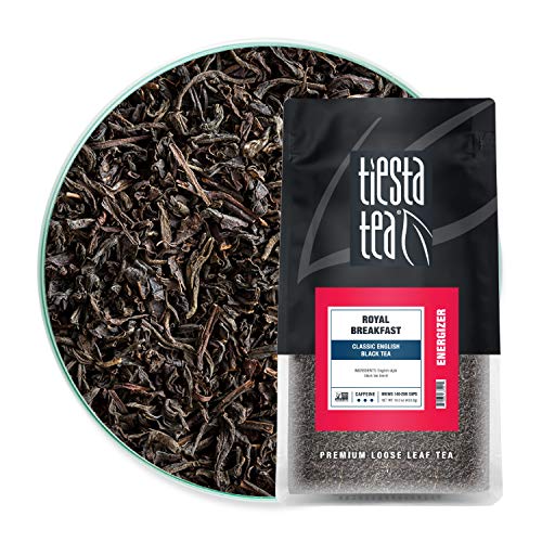 Tiesta Tea - Royal Breakfast, Loose Leaf Classic English Black Tea, High Caffeine, Hot & Iced Tea, 1 lb Bulk Bag - 200 Cups, Natural, English Breakfast Tea, Black Tea Loose Leaf