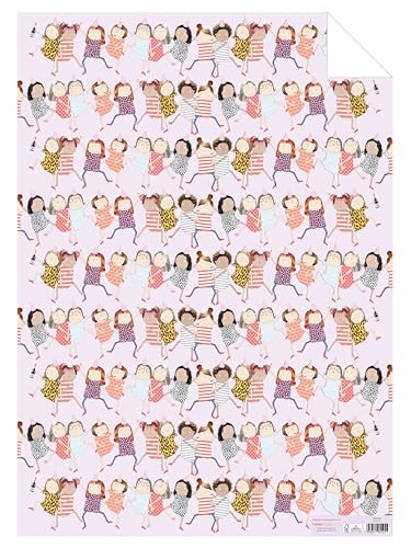 Papier cadeau Conga multicolore 4 feuilles | Emballage illustré original