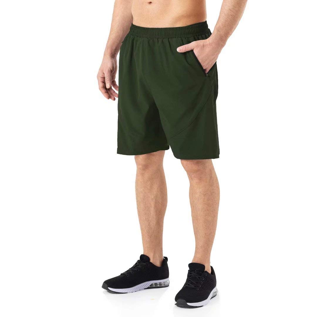 HMIYA Pantaloncini Running Uomo Leggero Sportivi Shorts Asciugatura Veloce Palestra Corsa Calzoncini con Tasca con Cerniera