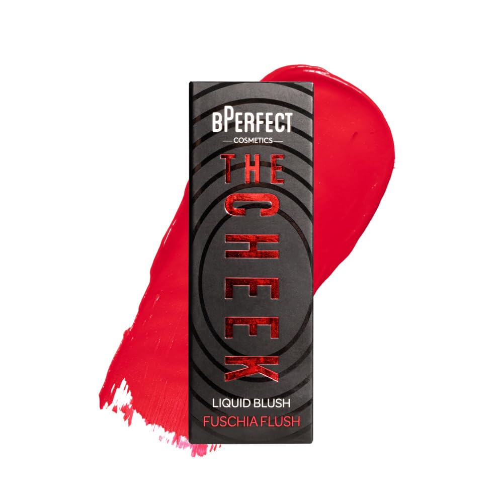 BPerfect The Cheek Liquid Blush - Shade: Fuchsia Flush - Vibrant Deep Pink - 15ml, 3 - Fuchsia Flush, 15 ml (Pack of 1)