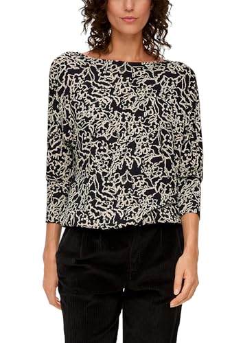 T-Shirt Manches 3/4 s.Oliver Haut Coton Femme Couleur Unie
