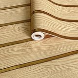 ANBILILA Selbstklebende Tapete, 45x1000CM Holzstreifen-Imitat Vintage-Holzmaserung Abzieh- und Aufklebe-Kontaktpapier abnehmbare Tapeten-Dekorfolie