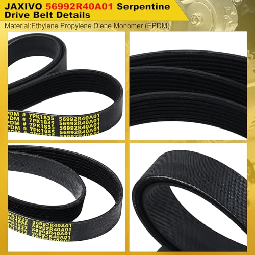 Image of ‎‎56992R40A01 Serpentine Belt V-Ribbed Drive Belt Compatible with 2008-2012 Accord EX /EX-L /LX /LXP LXS 2.4L L4,2011-2012 Accord SE 2.4L L4 Gas,Replace 7PK1835,1070723 72.24 inch Length