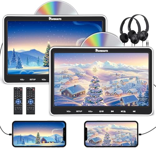 NAVISKAUTO 10,1 Lecteur DVD Voiture avec HDMI Input,Double Ecran d’Appui têteEquipé 2...
