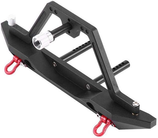 RC Car Rear Bumper Back Bull Bar for 1:10 RC Crawler Car SCX10 & SCX10 II 90046 90047 TRX-4 (Black)