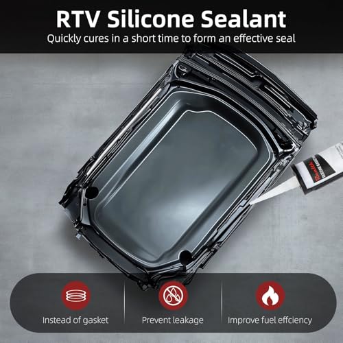 Image of RTV Silicone Gasket Maker Black, High Temperature Gasket Sealer 13 Oz. | High Strength Flange Sealing for Automotive Motorbike Machine Equipment Repairing