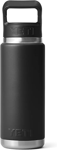 Miniatura 7 de YETI Rambler - Botella de acero inoxidable aislada al vacío con tapa y popote, 26 onzas, color negro