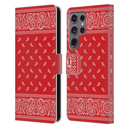 Funda de Cuero Samsung S24 Ultra Estilo Bandana para Uso Diario Urbano