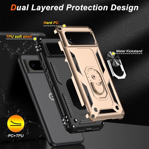 Coque Google Pixel 8 LUMARKE avec béquille et anneau magnétique de protection - 7