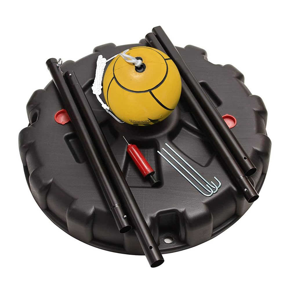 YUEWO Tetherball Portatili Con Corda in Nylon E Base Tetherball E Corda in Gomma Morbida Di Dimensioni Standard, Ottimo Gioco All'aperto Per La Famiglia