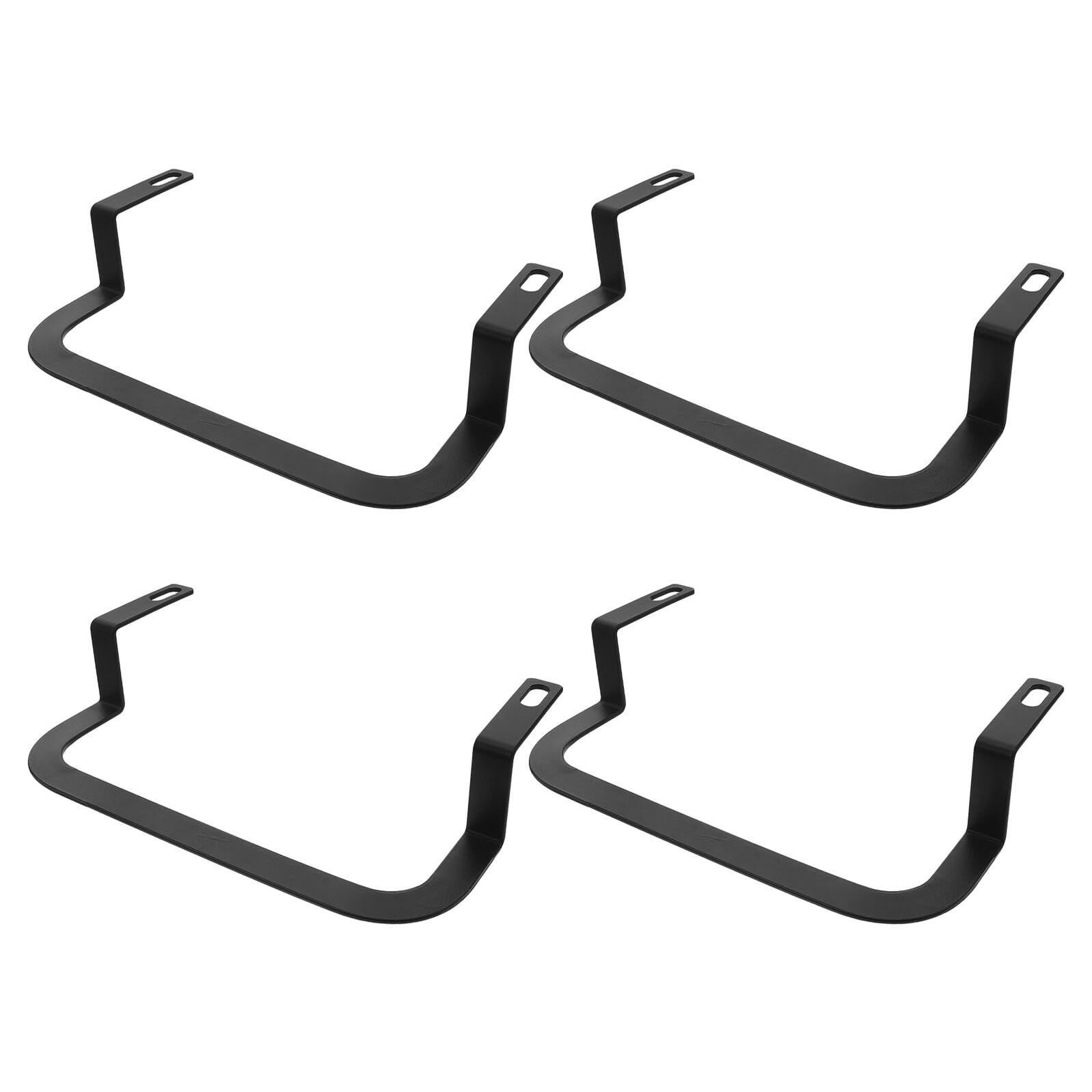 Barres de maintien de matelas en fer noir Alipis x4 butoirs antidérapants lit