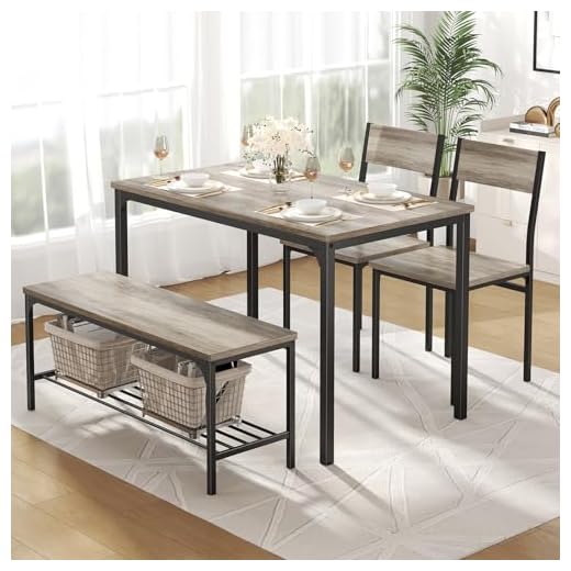 Stylish DUMOS Dining Table Set for 4