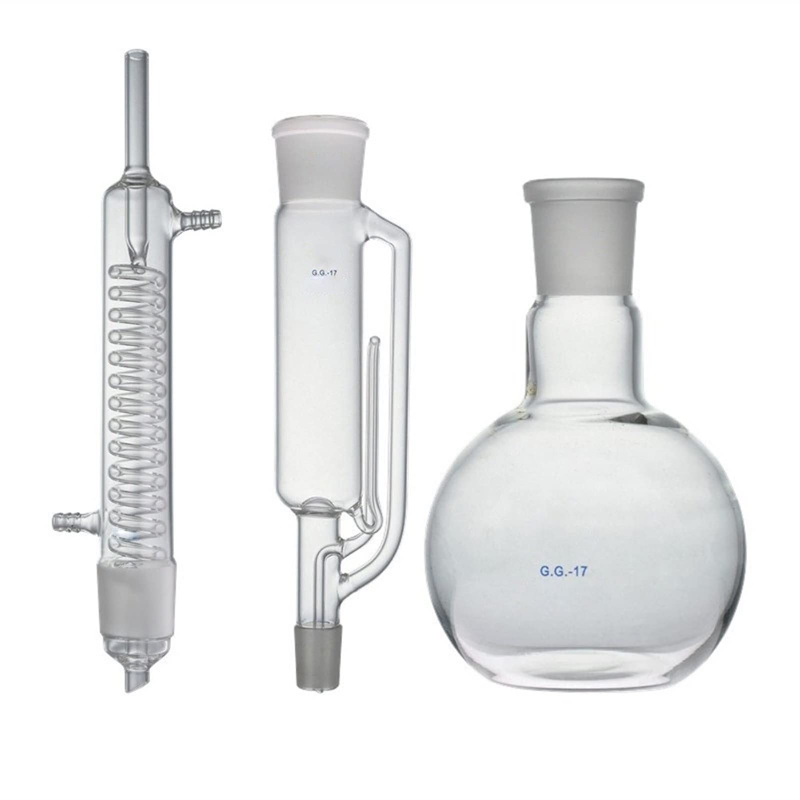 1000ml Extracción Soxhlet Aparato con Graham Condensador, Soxlet Extractor Y 1000 Ml Frasco Plana, Borosilicato 3.3 Cristal Personalizable Destilación Aparato (Size : 1000ml)