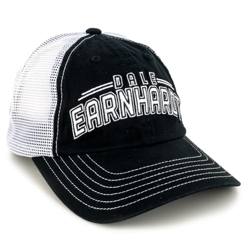 Image of Checkered Flag Sports Dale Earnhardt 2025 Big Name Mesh Hat Black /White