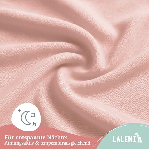Laleni Jersey Spannbettlaken, 40x90cm, für Baby Beistellbett & Stubenwagen, 100% Baumwolle, Oeko-TEX Zertifiziert, 2er Set, Rosa – Ansicht 5