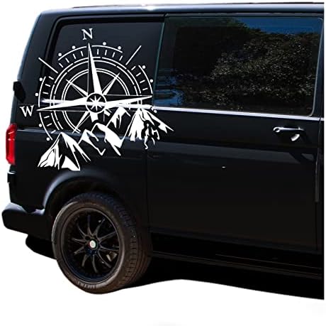 Autoaufkleber Kompass Sport Mountains 60x56cm Windrose Sticker Folie ...