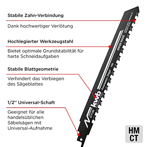 Kwb Säbelsägeblatt für Steinbearbeitung mit Hartmetallzähnen