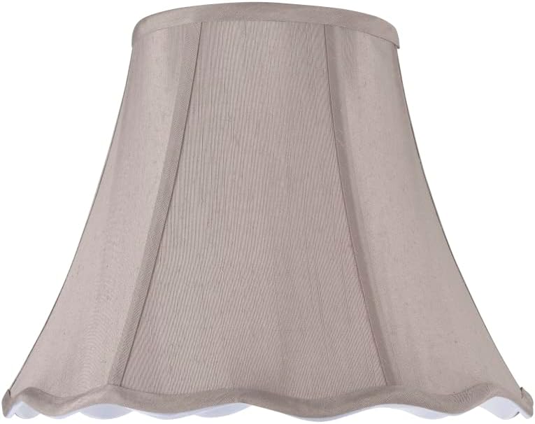 Aspen Creative 34036A Transitional Scallop Bell Shape Spider Construction Lamp Shade in Apricot, 14" wide (7" x 14" x 11 1/2")