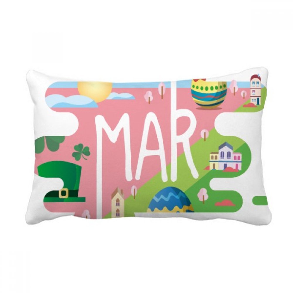 Coussin oreiller lombaire multicolore illustrant la saison avec housse et insert de qualité