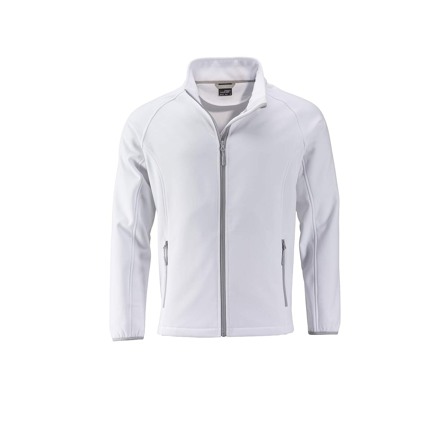 James & Nicholson Men's White/White - Softshell Jacket For Promotion And Leisure (Xl, )