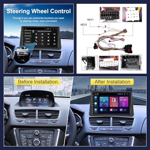 Radio coche Android 13 de 4-Core y 9 pulgadas para Opel Mokka y Buick Encore 6