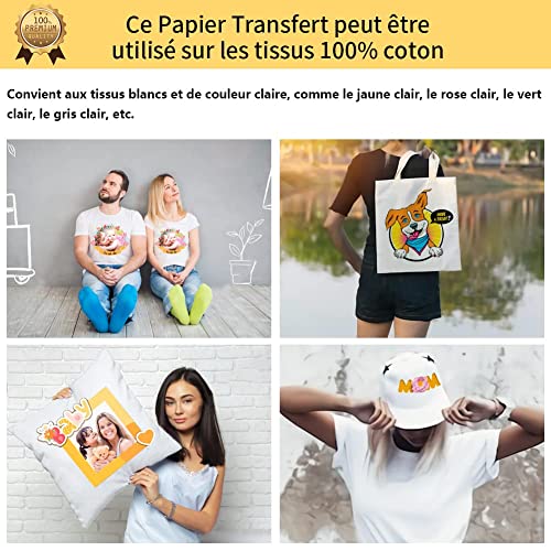 TransOurDream 10 Feuilles*A4 Papier Transfert pour Textile blanc&clair 3.0 – vue 5