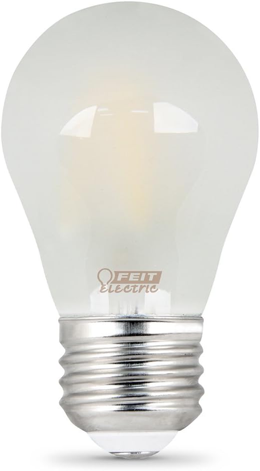 Feit Electric - Decorative Frost Glass Filament LED Dimmable 40W Equivalent Soft White (2700K) Classic A15 Light Bulb, Pack of 2 (BPA1540/F/827/LED/2)