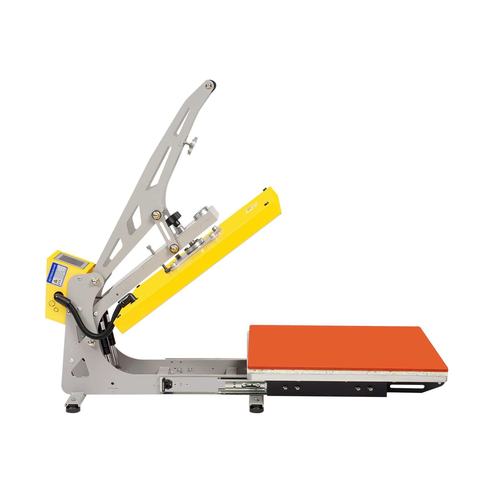 Prasa grzewcza półautomatyczna do t-shirtu 40 x 50 cm 0-250℃ żółta 2500 W