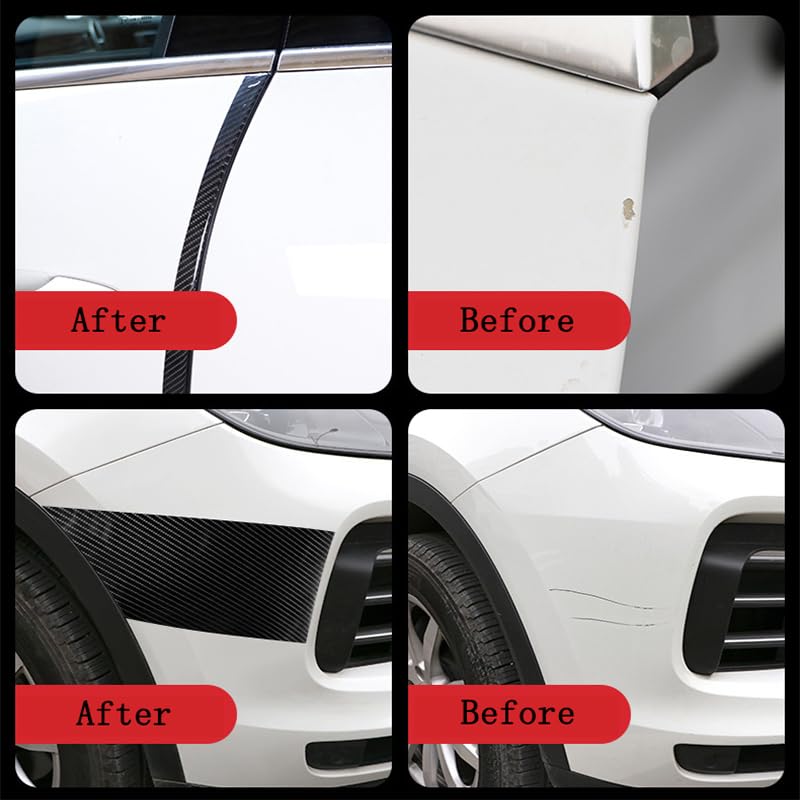 Autofolie DIY 3D Kohlefaser Autoaufkleber Türschwellerschutz Stoßstangenband Autoschutzstreifen wasserdichte Schutzfolie 1/3/5/7/10M Auto Folie(3CM,7M)