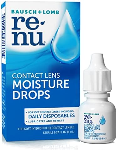 Bausch & Lomb-Lubricating and Rewetting Drops for Contact Lenses by Renu, 8  mL, Packaging May Vary