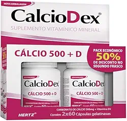 Calciodex 500 Mg Kit 2 Potes Com 60 Cápsulas Cada
