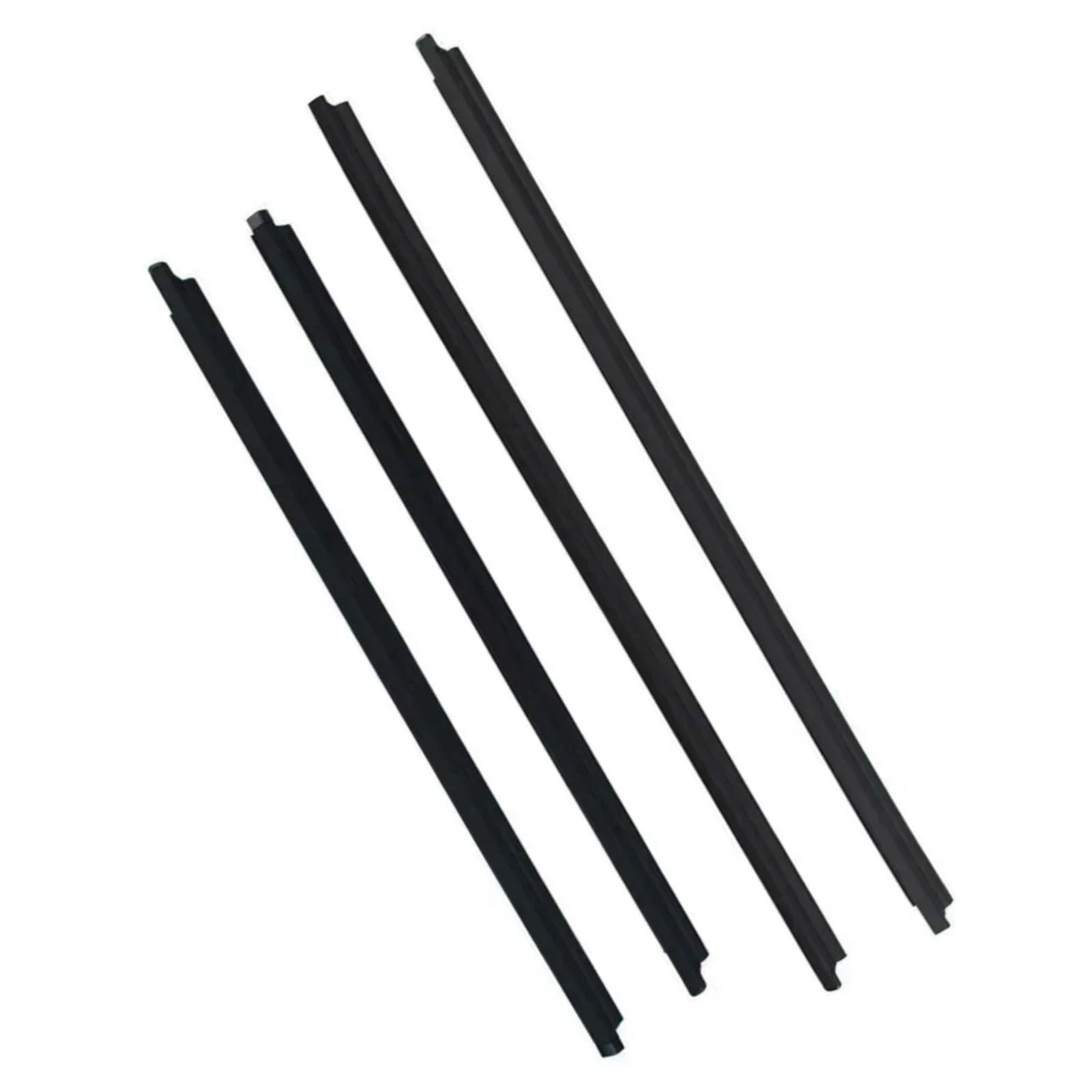 Tudexx One Color Car Weather Stripping Compatible With Toyota For Fortuner 2004-2015 4Pcs Car Door Window Sealing Black Glass Weatherstrip 681610K010