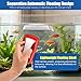 Novique Small Aquarium Cleaning Tool Fish Tank Strong Magnetic Algae Scraper Glass Cleaner Floating Scrubber Brush with 2 Detachable Scrapers for Cleaning Debris and Algae (Size S)