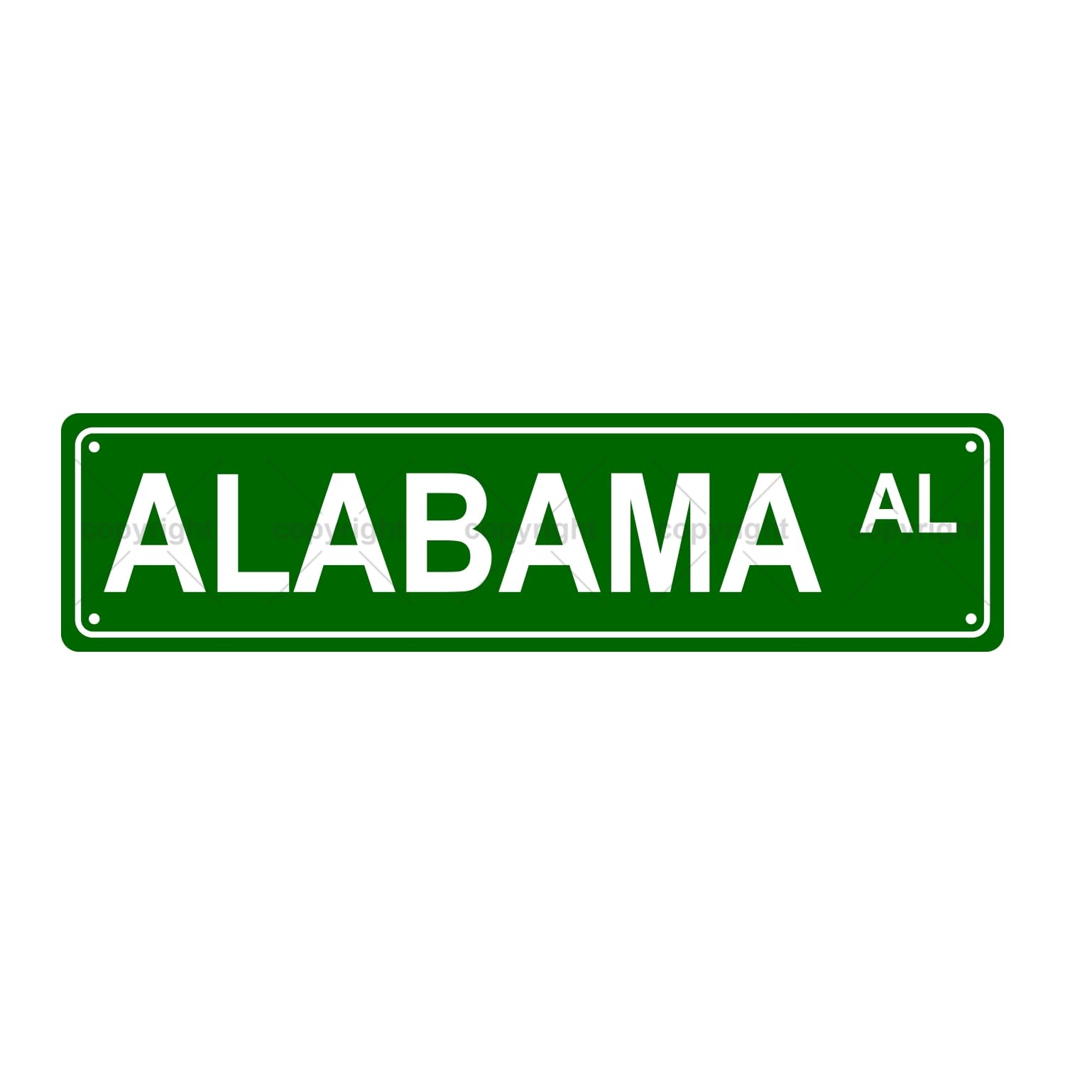 peiyeety Vintage Metal Tin Sign Decorative Wall Art Alabama Al Themed Street Sign, Rustic Style, Durable Waterproof Rustproof, For Home, State Decor, Travel, Easy To Mount, 4x16 Inch