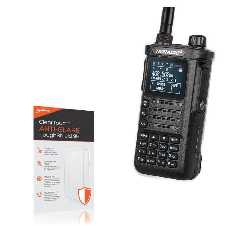 BoxWave Screen Protector Compatible with Tidradio TD-H8 - ClearTouch Anti-Glare ToughShield 9H (2-Pack), Anti-Glare 9H Tough Flexible Film Screen