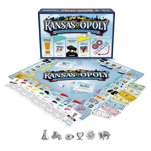 Late for The Sky Kansas-Opoly juego de mesa familiar miniatura 2