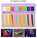 Go Ho 16 Colors Water Activated Eyeliner Palette,Highly Pigmented Bright Vibrant Fluorescent Rainbow Colorful Face and Body Paint Makeup,Matte and UV Paint Graphic Eyeliner with Brushes